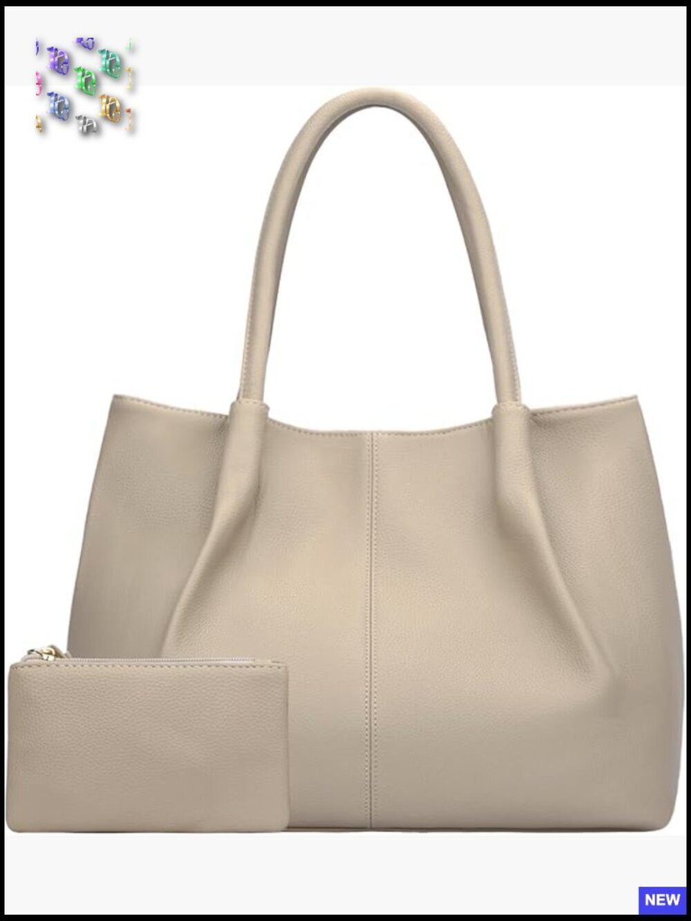 Tote Bag Large Capacity Vegan Leather Shoulder Purse Casual Satchel